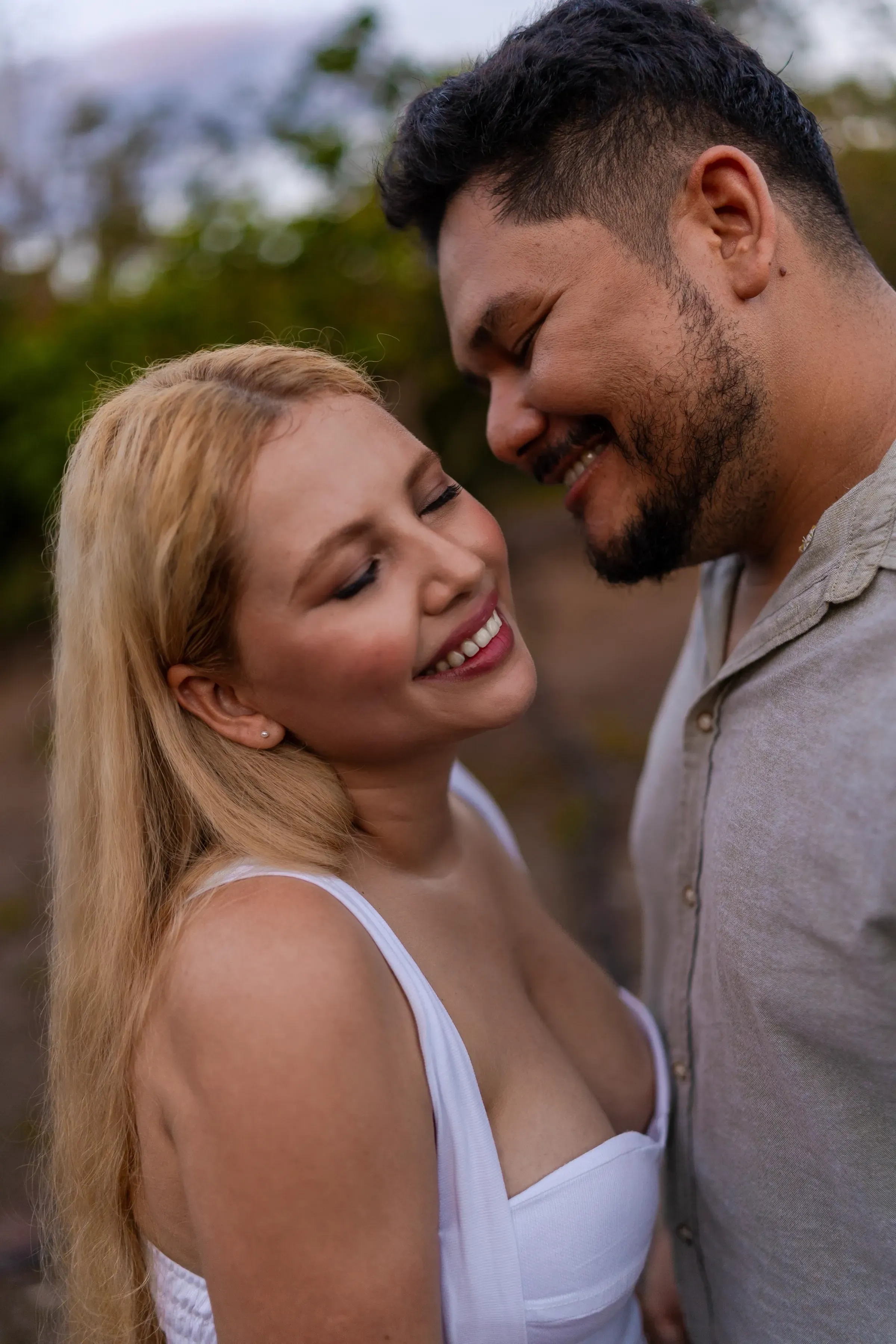 Adria e Rychel em close-up