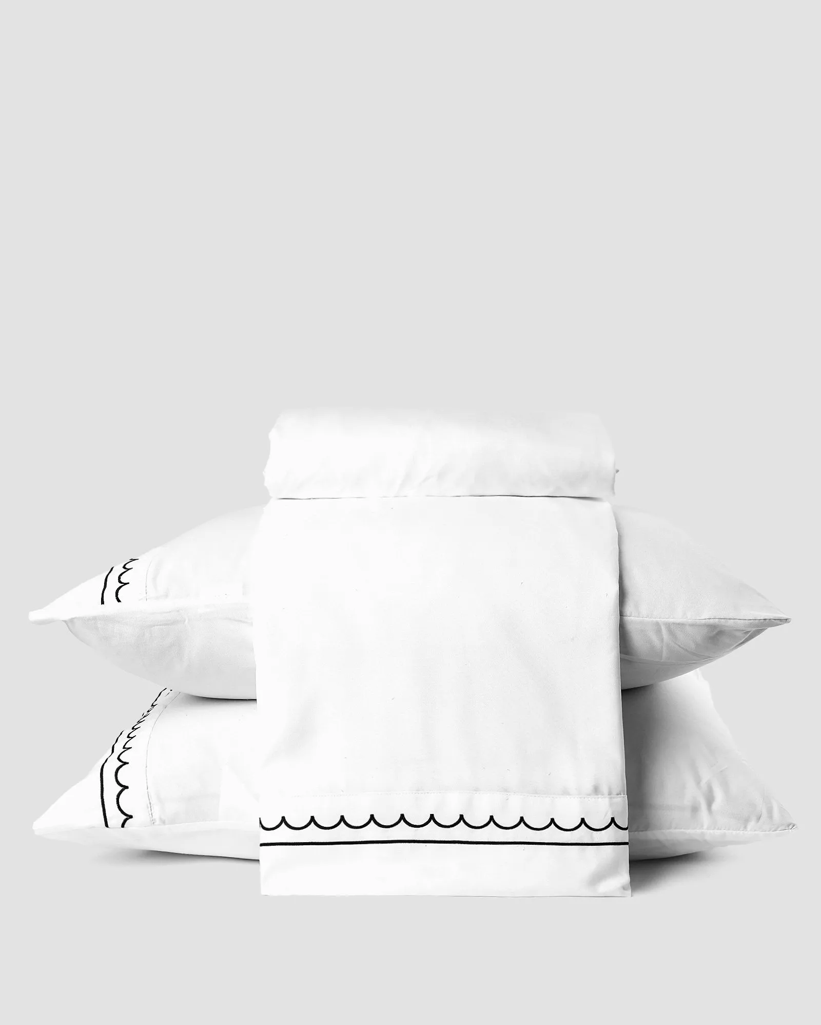 Jogo de Cama Bordado em Microfibra Mali Branco